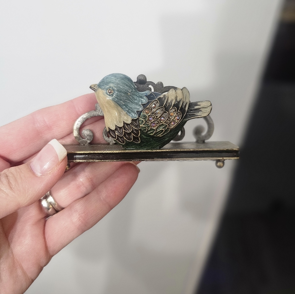 Decorative Card Holder  with Perch Bird